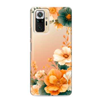 Силиконовый чехол на Xiaomi RedMi Note 10 Pro с принтом Цветы принт Силиконовый чехол на Xiaomi RedMi Note 10 Pro с принтом Цветы принт