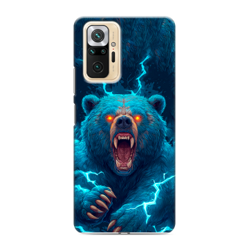 Силиконовый чехол на Xiaomi RedMi Note 10 Pro с принтом Медведь Силиконовый чехол на Xiaomi RedMi Note 10 Pro с принтом Медведь