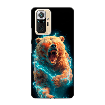 Силиконовый чехол на Xiaomi RedMi Note 10 Pro с принтом Медведь Силиконовый чехол на Xiaomi RedMi Note 10 Pro с принтом Медведь