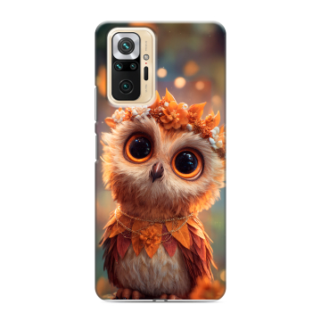 Силиконовый чехол на Xiaomi RedMi Note 10 Pro с принтом Милая сова Силиконовый чехол на Xiaomi RedMi Note 10 Pro с принтом Милая сова