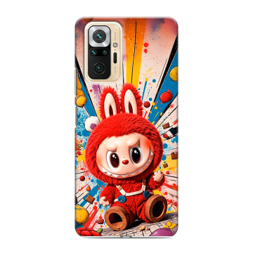 Силиконовый чехол на Xiaomi RedMi Note 10 Pro с принтом Labubu Лабубу Силиконовый чехол на Xiaomi RedMi Note 10 Pro с принтом Labubu Лабубу