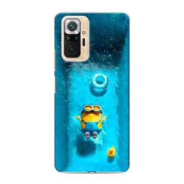 Силиконовый чехол на Xiaomi RedMi Note 10 Pro с принтом Миньоны Силиконовый чехол на Xiaomi RedMi Note 10 Pro с принтом Миньоны