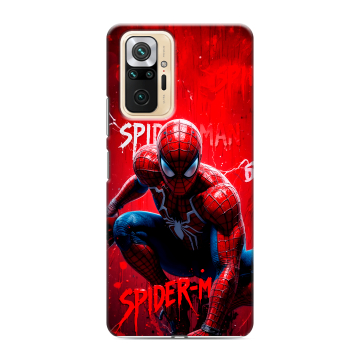 Силиконовый чехол на Xiaomi RedMi Note 10 Pro с принтом Spiderman Человек паук Силиконовый чехол на Xiaomi RedMi Note 10 Pro с принтом Spiderman Человек паук
