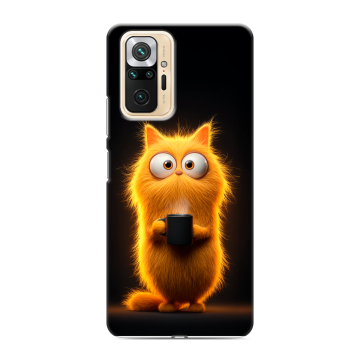 Силиконовый чехол на Xiaomi RedMi Note 10 Pro с принтом Смешной кот Силиконовый чехол на Xiaomi RedMi Note 10 Pro с принтом Смешной кот