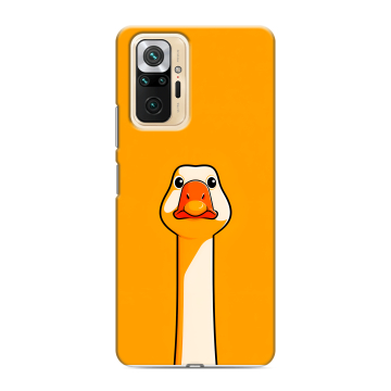 Силиконовый чехол на Xiaomi RedMi Note 10 Pro с принтом Смешная утка Силиконовый чехол на Xiaomi RedMi Note 10 Pro с принтом Смешная утка