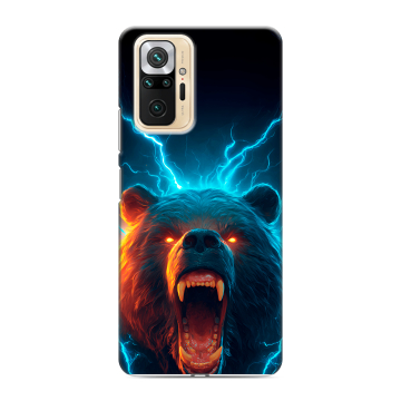 Силиконовый чехол на Xiaomi RedMi Note 10 Pro с принтом Медведь Силиконовый чехол на Xiaomi RedMi Note 10 Pro с принтом Медведь