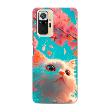 Силиконовый чехол на Xiaomi RedMi Note 10 Pro с принтом Красивый кот Силиконовый чехол на Xiaomi RedMi Note 10 Pro с принтом Красивый кот