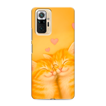 Силиконовый чехол на Xiaomi RedMi Note 10 Pro с принтом Милые котята Силиконовый чехол на Xiaomi RedMi Note 10 Pro с принтом Милые котята
