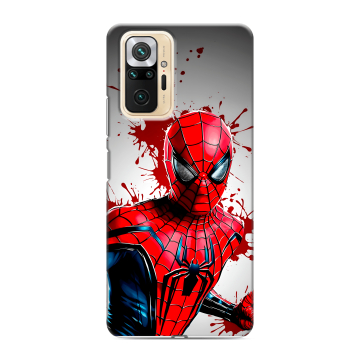 Силиконовый чехол на Xiaomi RedMi Note 10 Pro с принтом Spiderman Человек паук