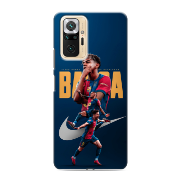 Силиконовый чехол на Xiaomi RedMi Note 10 Pro с принтом Барселона Barca Yamal Силиконовый чехол на Xiaomi RedMi Note 10 Pro с принтом Барселона Barca Yamal