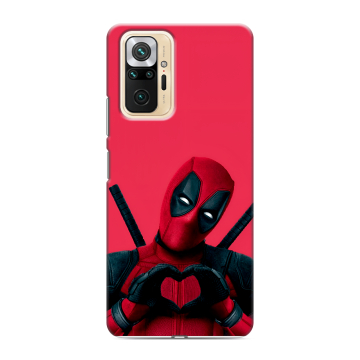 Силиконовый чехол на Xiaomi RedMi Note 10 Pro с принтом Дедпул Deadpool