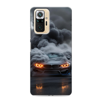 Силиконовый чехол на Xiaomi RedMi Note 10 Pro с принтом BMW БМВ