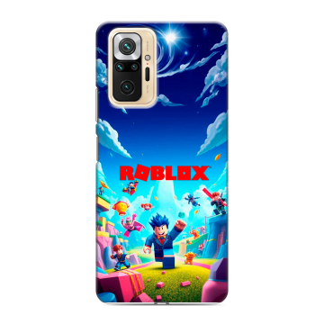 Силиконовый чехол на Xiaomi RedMi Note 10 Pro с принтом Roblox Роблокс