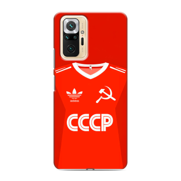 Силиконовый чехол на Xiaomi RedMi Note 10 Pro с принтом Флаг Герб СССР Силиконовый чехол на Xiaomi RedMi Note 10 Pro с принтом Флаг Герб СССР