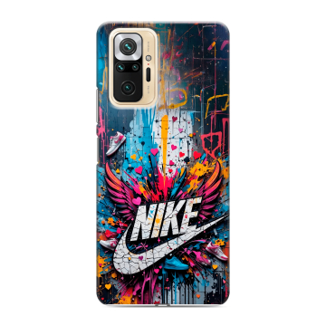 Силиконовый чехол на Xiaomi RedMi Note 10 Pro с принтом Nike Найк