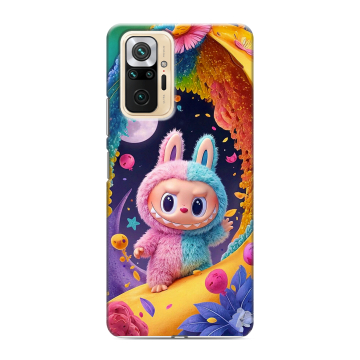 Силиконовый чехол на Xiaomi RedMi Note 10 Pro с принтом Labubu Лабубу