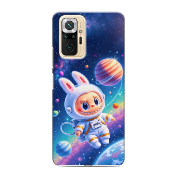Силиконовый чехол на Xiaomi RedMi Note 10 Pro с принтом Labubu Лабубу