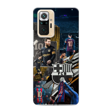 Силиконовый чехол на Xiaomi RedMi Note 10 Pro с принтом Messi Barcelona Силиконовый чехол на Xiaomi RedMi Note 10 Pro с принтом Messi Barcelona