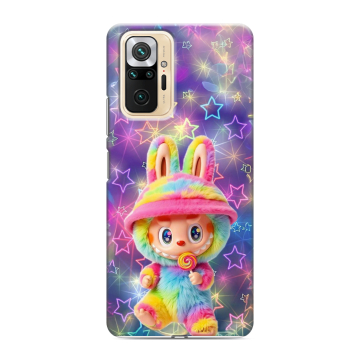 Силиконовый чехол на Xiaomi RedMi Note 10 Pro с принтом Labubu Лабубу Силиконовый чехол на Xiaomi RedMi Note 10 Pro с принтом Labubu Лабубу