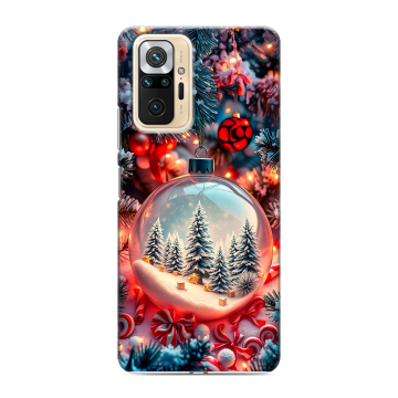 Силиконовый чехол на Xiaomi RedMi Note 10 Pro с принтом Новый год Силиконовый чехол на Xiaomi RedMi Note 10 Pro с принтом Новый год