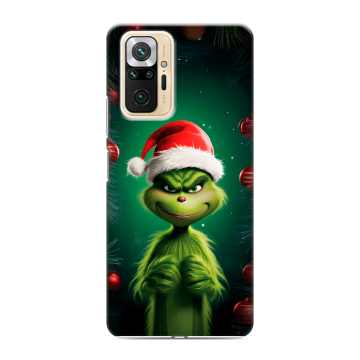 Силиконовый чехол на Xiaomi RedMi Note 10 Pro с принтом Гринч Новый год Рождество Силиконовый чехол на Xiaomi RedMi Note 10 Pro с принтом Гринч Новый год Рождество