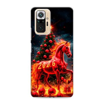 Силиконовый чехол на Xiaomi RedMi Note 10 Pro с принтом Новый год Силиконовый чехол на Xiaomi RedMi Note 10 Pro с принтом Новый год