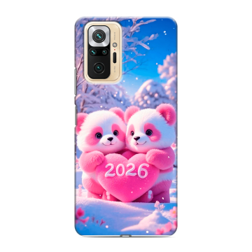 Силиконовый чехол на Xiaomi RedMi Note 10 Pro с принтом Новый год Силиконовый чехол на Xiaomi RedMi Note 10 Pro с принтом Новый год