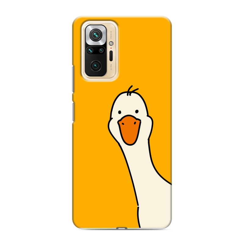 Силиконовый противоударный чехол на Xiaomi RedMi Note 10 Pro с принтом Утка Силиконовый противоударный чехол на Xiaomi RedMi Note 10 Pro с принтом Утка