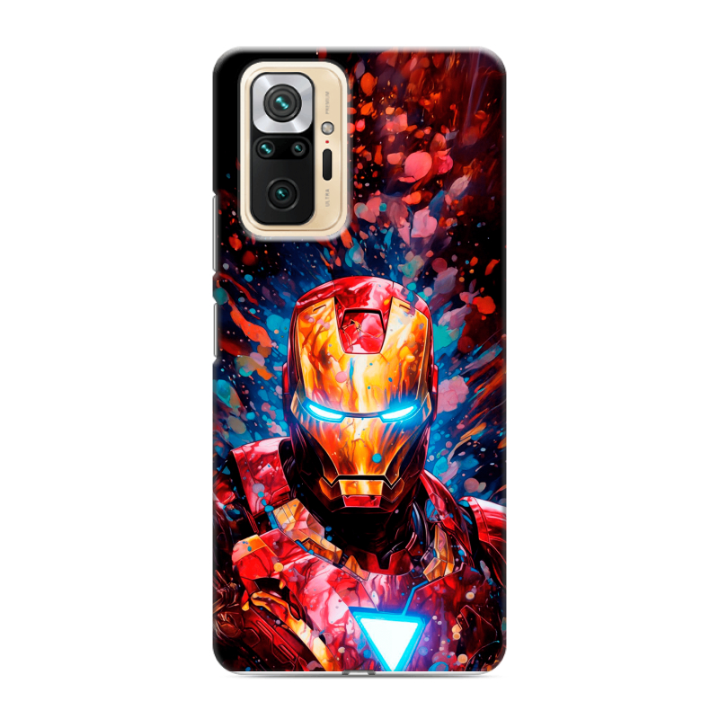 Силиконовый чехол на Xiaomi RedMi Note 10 Pro с принтом Железный человек Ironman Силиконовый чехол на Xiaomi RedMi Note 10 Pro с принтом Железный человек Ironman