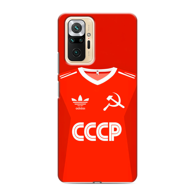 Силиконовый чехол на Xiaomi RedMi Note 10 Pro с принтом Флаг Герб СССР Силиконовый чехол на Xiaomi RedMi Note 10 Pro с принтом Флаг Герб СССР
