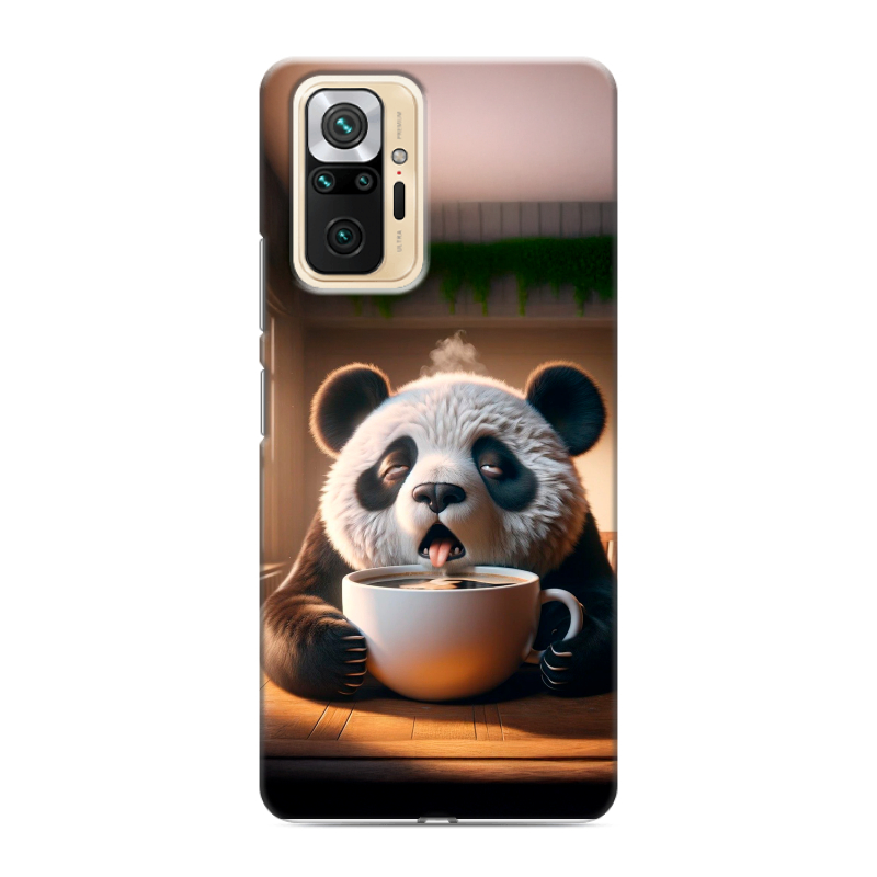 Силиконовый чехол на Xiaomi RedMi Note 10 Pro с принтом смешная панда Силиконовый чехол на Xiaomi RedMi Note 10 Pro с принтом смешная панда
