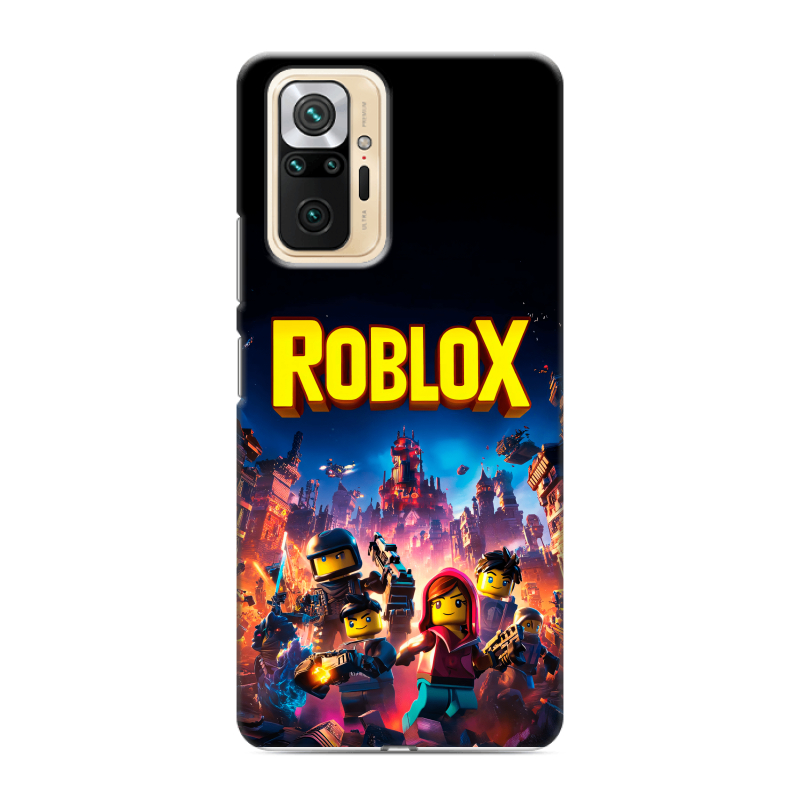 Силиконовый противоударный чехол на Xiaomi RedMi Note 10 Pro с принтом Roblox Роблокс Силиконовый противоударный чехол на Xiaomi RedMi Note 10 Pro с принтом Roblox Роблокс