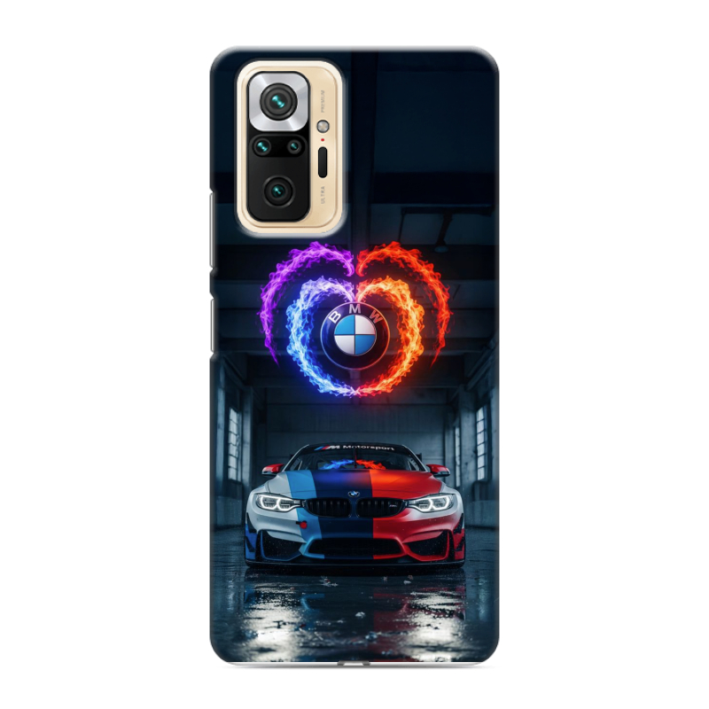 Силиконовый чехол на Xiaomi RedMi Note 10 Pro с принтом BMW БМВ Силиконовый чехол на Xiaomi RedMi Note 10 Pro с принтом BMW БМВ