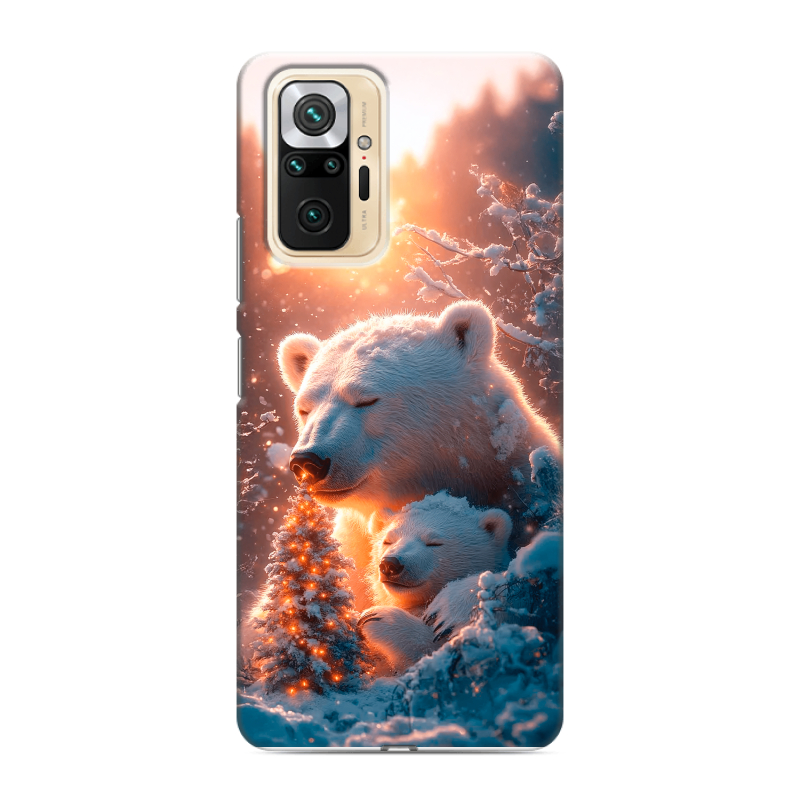 Силиконовый чехол на Xiaomi RedMi Note 10 Pro с принтом Новый год Силиконовый чехол на Xiaomi RedMi Note 10 Pro с принтом Новый год