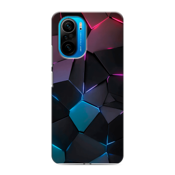 Силиконовый чехол на Xiaomi Poco F3 с принтом Геометрия неона Силиконовый чехол на Xiaomi Poco F3 с принтом Геометрия неона