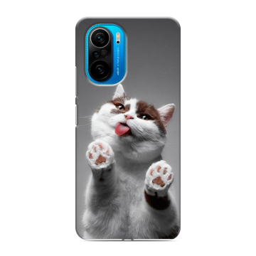 Силиконовый чехол на Xiaomi Poco F3 с принтом Коты Силиконовый чехол на Xiaomi Poco F3 с принтом Коты
