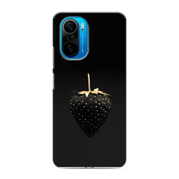 Силиконовый чехол на Xiaomi Poco F3 с принтом Черная клубника Силиконовый чехол на Xiaomi Poco F3 с принтом Черная клубника