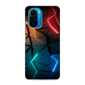 Силиконовый чехол на Xiaomi Poco F3 с принтом Абстракция неон Силиконовый чехол на Xiaomi Poco F3 с принтом Абстракция неон