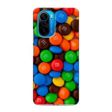 Силиконовый чехол на Xiaomi Poco F3 с принтом Конфеты Силиконовый чехол на Xiaomi Poco F3 с принтом Конфеты