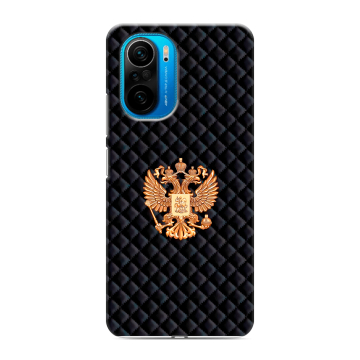 Силиконовый чехол на Xiaomi Poco F3 с принтом Герб России принт