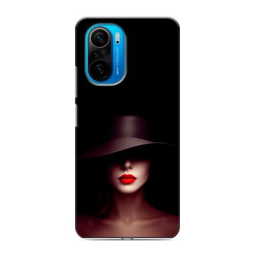 Силиконовый чехол на Xiaomi Poco F3 с принтом Девушка в шляпе Силиконовый чехол на Xiaomi Poco F3 с принтом Девушка в шляпе