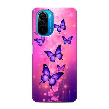 Силиконовый чехол на Xiaomi Poco F3 с принтом Бабочки Силиконовый чехол на Xiaomi Poco F3 с принтом Бабочки