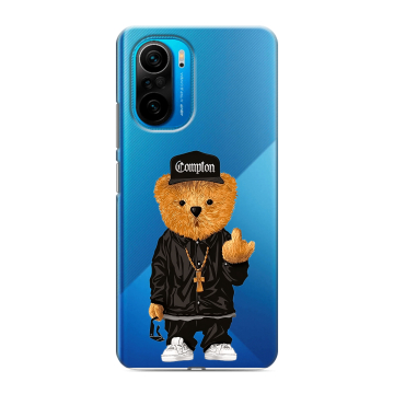 Силиконовый чехол на Xiaomi Poco F3 с принтом Мишка