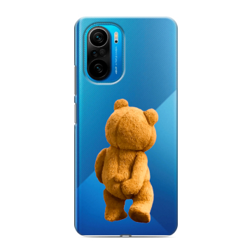 Силиконовый чехол на Xiaomi Poco F3 с принтом Медведь Силиконовый чехол на Xiaomi Poco F3 с принтом Медведь