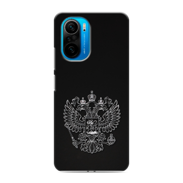 Силиконовый чехол на Xiaomi Poco F3 с принтом Герб России Силиконовый чехол на Xiaomi Poco F3 с принтом Герб России