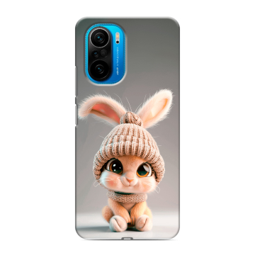 Силиконовый чехол на Xiaomi Poco F3 с принтом Кролик