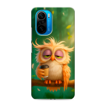 Силиконовый чехол на Xiaomi Poco F3 с принтом сова