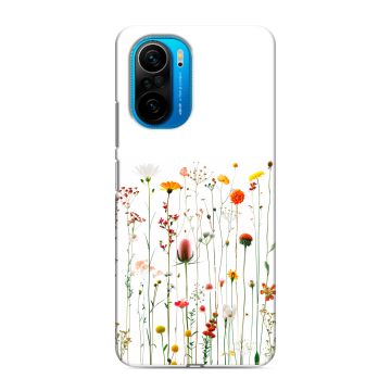 Силиконовый чехол на Xiaomi Poco F3 с принтом цветы