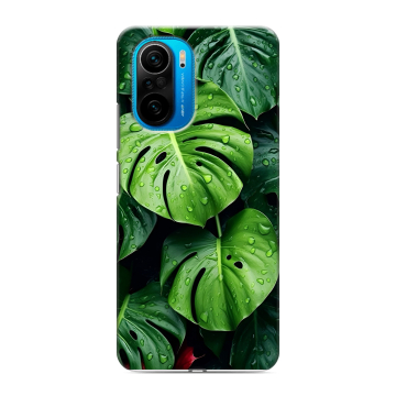 Силиконовый чехол на Xiaomi Poco F3 с принтом Листья Силиконовый чехол на Xiaomi Poco F3 с принтом Листья