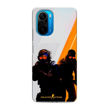 Силиконовый чехол на Xiaomi Poco F3 с принтом Контер страйк Counter strike